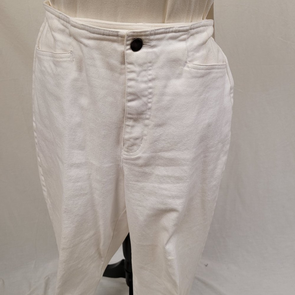 Norm Thompson Cotton Bootcut White Jeans Size 8